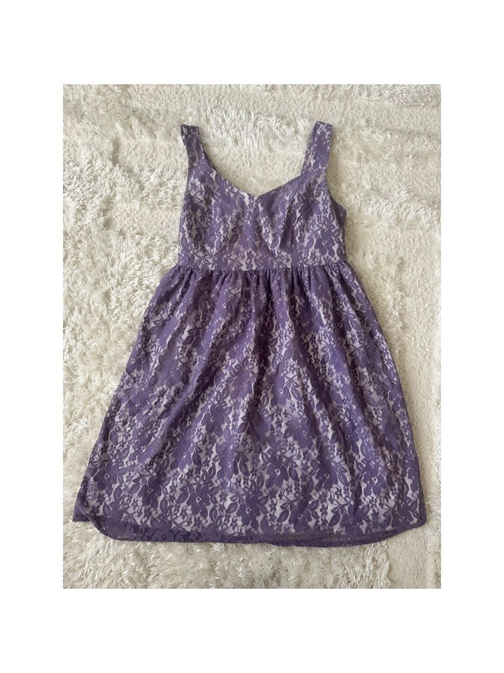 Yaly Couture Purple Lace Dress Medium